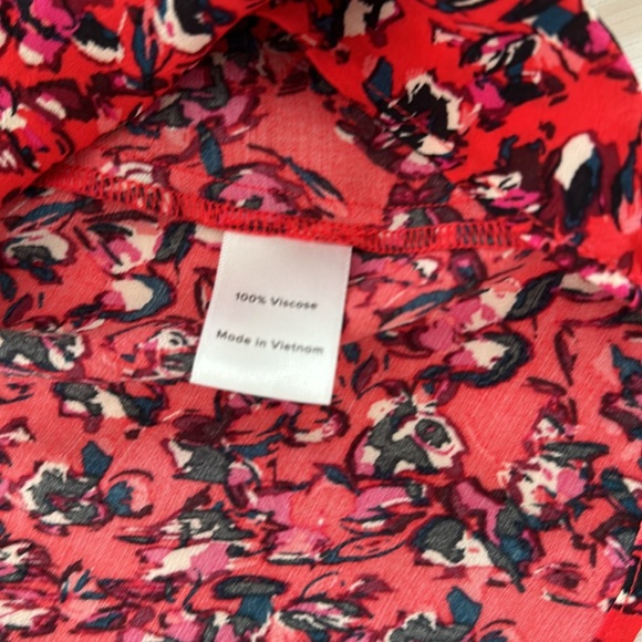 Evereve Flutter Sleeve Blouse Medium - Picture 5 of 6